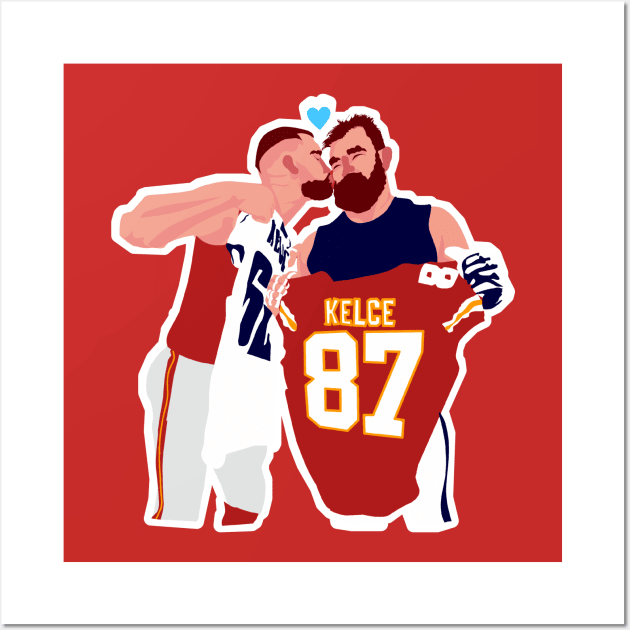 Travis KELCE x Jason KELCE - RED Wall Art by Mic jr